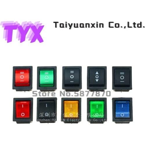KCD4 Latching Rocker Switch Power Switch 6Pins 4 Pins 3 Position 2 Position with Light 16A 250VAC 20A 125VAC The arrow is reset