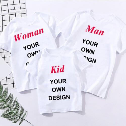 Custom 3D Printed T Shirt DIY Lover Shirt Girls Top Tees Summer T-shirt Mens Boys Shirt Parent-child Outfit wholesale vendor