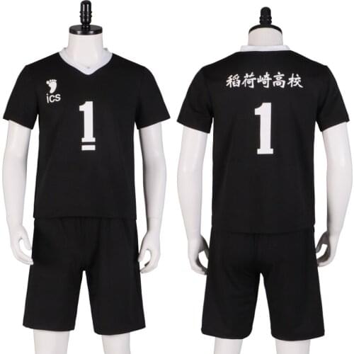 Haikyu! Haikyuu! Miya Atsumu Cosplay Costume Black Suit Top+Pants Halloween Carnival Party custom Made
