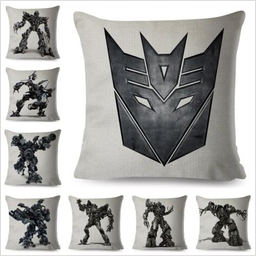 Classic Movie Transformation Pillowcase Cushion Cover for Sofa Home Car Decor Cartoon Pillow Case Linen 45x45cm Pillows Covers