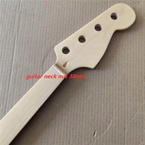 Fretless Maple 20 frets bass guitar neck part 4 string maple fingerboard 34 inch nut 38mm