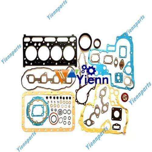 For Kubota V1200 Overhual Gasket Kit With Head Gasket Skid Loader Excavator Tractor Diesel Engine Repair Parts
