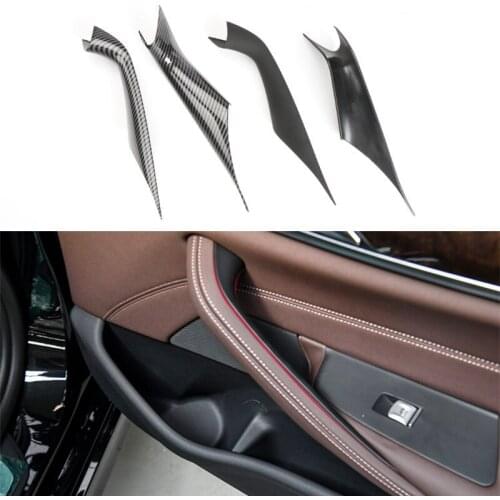 G30 Carbon Fiber Car Interior Door Handle Trim Cover Replacement For BMW 5 Series G30 G31 G38 2017-2020 Auto Accessories