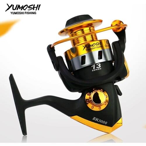 NEWEST 12BB Ball Bearings Spinning Fishing Reel EK 5.5:1 Right/Left Metal Spool Fishing Tackle
