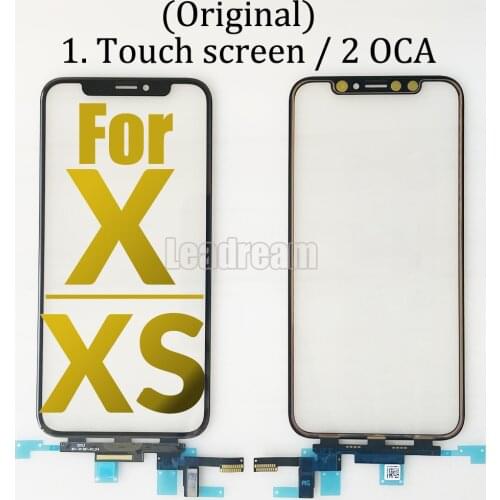 Original Touch Screen Digitizer with OCA For iPhone X XS XR XS Max Touch Panel Outer Screen Glass Replacement