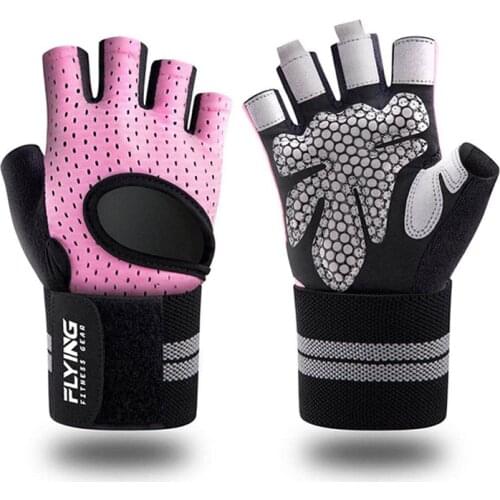 Breathable Fitness Gloves Silicone Palm Hollow Back Gym Gloves Weightlifting Workout Dumbbell Crossfit Bodybuilding Accessorie