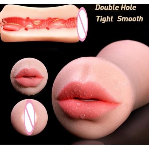 Realistic Vagina Male Masturbator TPE Real Tight Pussy Strong Suction Vaginal Anal Sex Masturbation Cup Sex Toys for Men