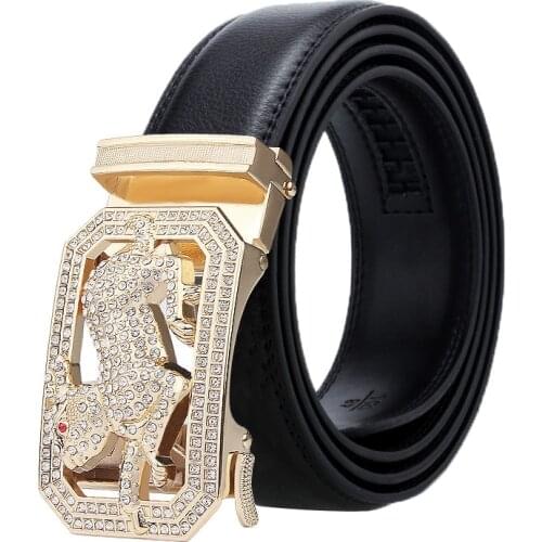 Mens Business Style Belt Black Pu Leather Strap Male Waistband Automatic Buckle Belts For Men Top Quality Girdle Belt For Jeans