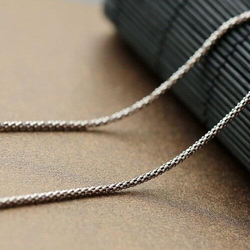 S925 Sterling Silver Jewelry Wholesale Retro Thai Silver Necklace Silver Chain Hypoallergenic Vintage Silver Chain Men And Women