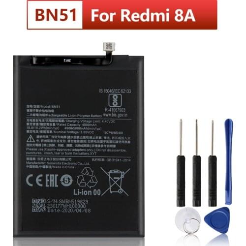Original XIAOMI BN51 Replacement Phone Battery For Xiaomi Redmi 8 Redmi 8A Redmi8 Authentic Phone Batteries 5000mAh