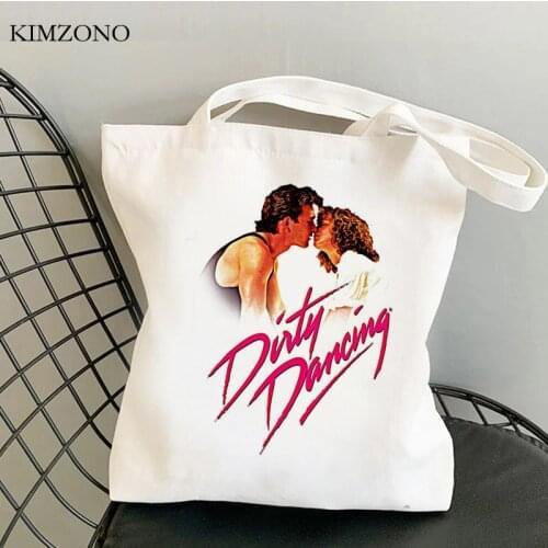 Dirty Dancing shopping bag bolsa grocery reusable recycle bag shopping bag cloth woven bolsa compra fabric grab