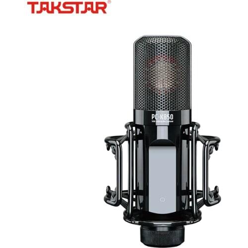 TAKSTAR PC-K850 Recording Microphone 34mm Large Gold Plated Diaphragm for Karaoke Live Broadcast Studio Instrument Recording