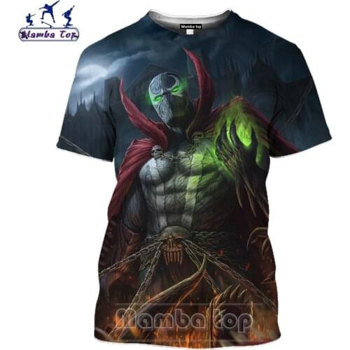 Mamba top Anime Tshirt 3D Print Comic Cartoon Spawn T Shirt Super Hero Mens T-shirts Holiday Women Sweatshirt Harajuku Men Tees