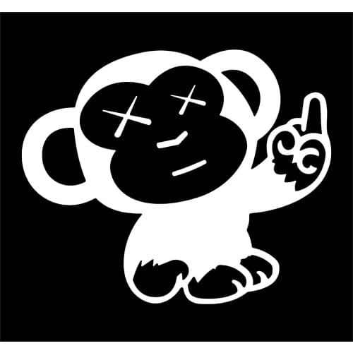 Monkey Middle Finger JDM Funny Vinyl Decal Sticker Car Truck Window for Tuning Laptop Trunk Waterproof PVC