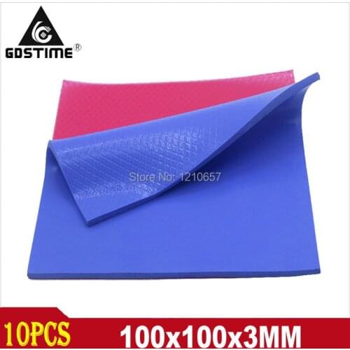 10Pieces Gdstime 100x100x3mm CPU Thermal Pad GPU IC Chipest Cooler Heatsink Cooling Conductive Silicone Pads 3MM