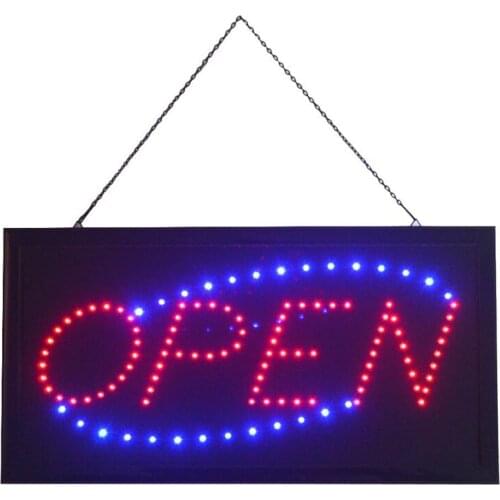 19"x10" LED Open Shop Sign Neon Display Window Hanging Light,LED Sign Illuminated Sign