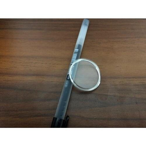 68PCs Plastic Glass with Yellow/ Silver Tension Ring for Watch Replacement
