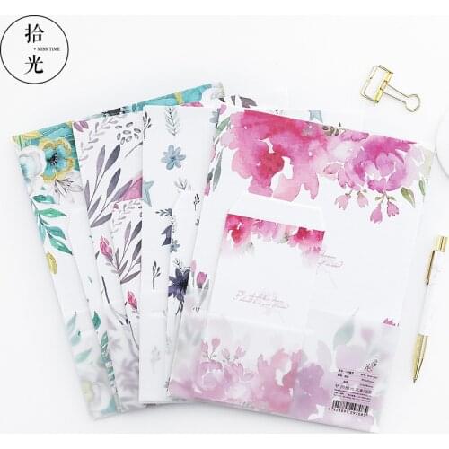 9Pcs/Set 3 Envelopes + 6 Writting Paper Creative Various Flowers Series Envelope For Gift Korean Stationery