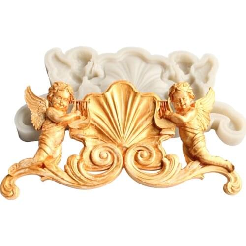 Angel Silicone Mold DIY Fondant, Clay, Gypsum, Aroma Wax Mould Decoration Accessories, Baking Utensil
