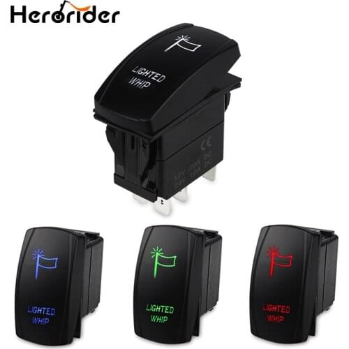Herorider Car Switch Boat Truck Light Led Toggle Switch 5pin Waterproof Bar Style Blue Toggle Rocker Reverse Rear Switch 12V