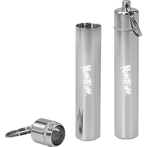 HONEYPUFF Sliver Aluminum Stash Jar Herb Storage Container 13ML Small Proof Metal Storage Stash Jar For Tobacco, Cigarette