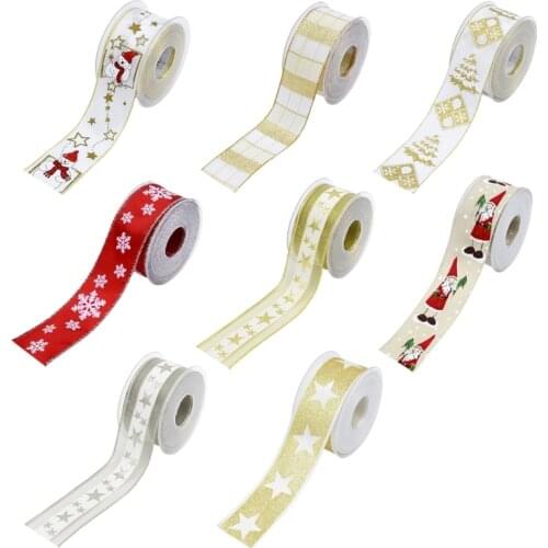 L5YA Home Decoration Hair Bows DIY Printed Grosgrain Ribbon for Gift Wrapping