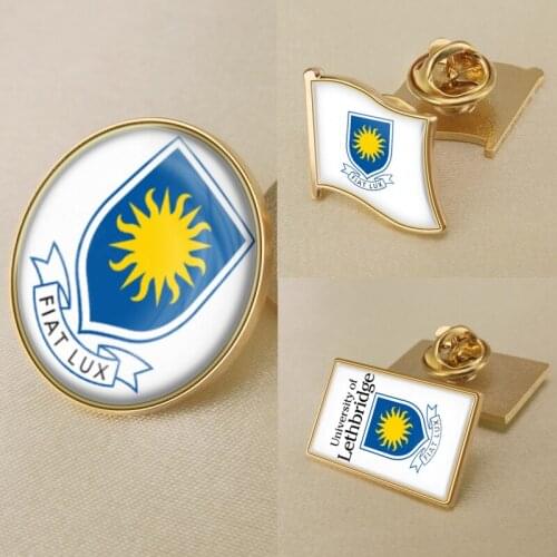University of Lethbridge of Canada Flag National Emblem Brooch Badges Lapel Pins