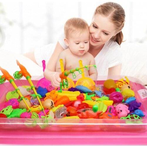 22Pcs Waterproof Magnetic Fishing Tools Set Baby Bath Parent-Child Interaction Puzzle Toy Set