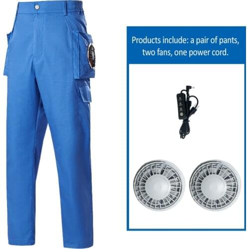 Outdoor Sprost Summer Cooling Fan Pants Hiking Pants Workwear USB Power Supply Heatstroke Protection Air Conditioning Clothing