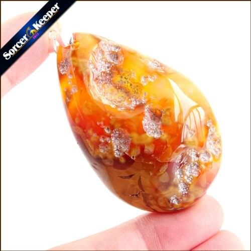 Collier Femme & Men Jewelry Natural Agates Cluster Gem Stone Polished Faceted Beads Pendant Necklace Gifts For Women Retro US377