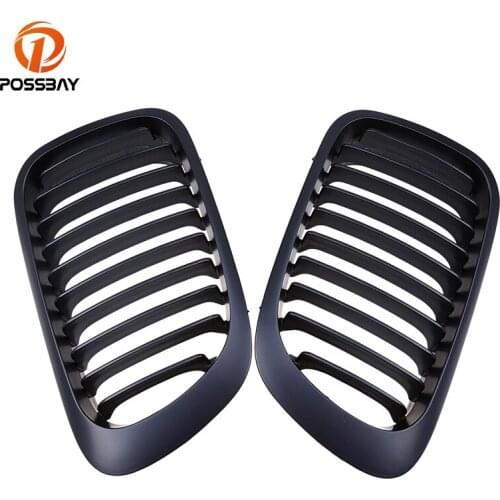 POSSBAY Matte Black Front Kidney Grille Racing Grills for BMW 3-Series BMW M3 316Ci/318Ci/320Ci/323Ci328Ci Coupe 2000-2007