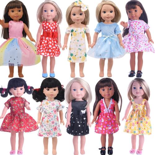 Doll Dress New Fashion Popular Elements For 14.5 Inch Wellie Wisher & 32-34 Cm Paola Reina,Doll Clothes Accessories,Girls Gifts