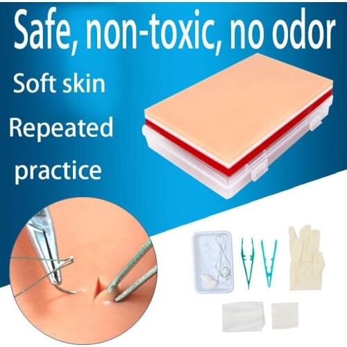 Surgical suture package medical simulation skin suture exercise silicone model student exercise tool set