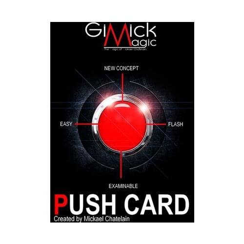 PUSH CARD (English) By Mickael Chatelain Magic Cards Magic Tricks Gimmick+online instruct Close up Magic Tricks Illusions Fun