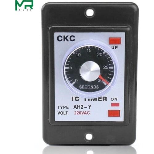 AH2-Y 0-60 Knob pointer type 8-pin Power On Delay Timer Time relay w socket base AC 220V