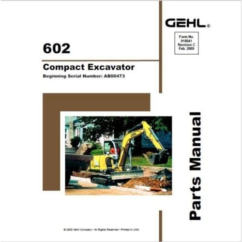 Gehl PARTS MANUALS 2016