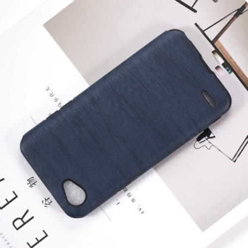 Wood grain PU Leather Phone Case For LG Q6 Soft Silicone Case For LG Q6 Plus LG Q6A Protective Back Shell