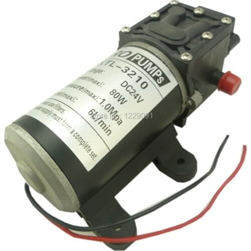 Factory outlet NUOLIN dc mini 80w high pressure diaphragm Water Pump 24v 6lpm agriculture spray pump garden water pump 12v