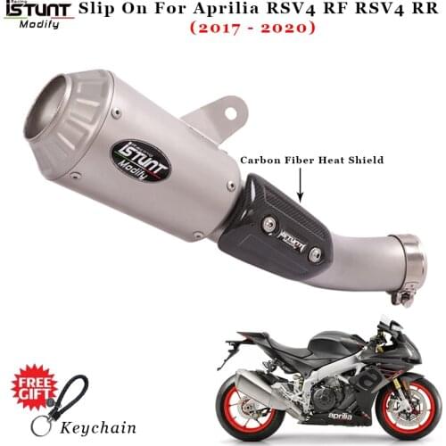 For Aprilia RSV4 1000RR 1000RF 2017 2018 2019 2020 Exhaust Pipe Motorcycle Muffler No Db Killer Slip On Original Catalyst