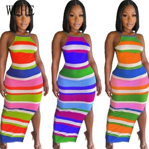 Летние трикотажные платья WUHE China At AliExpress