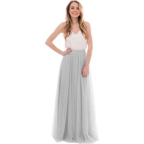 Dynamic Peach Pink Long Tulle Skirts For Bridesmaid To Wedding Party Formal Occasion Tutu Skirt For Women High Quality