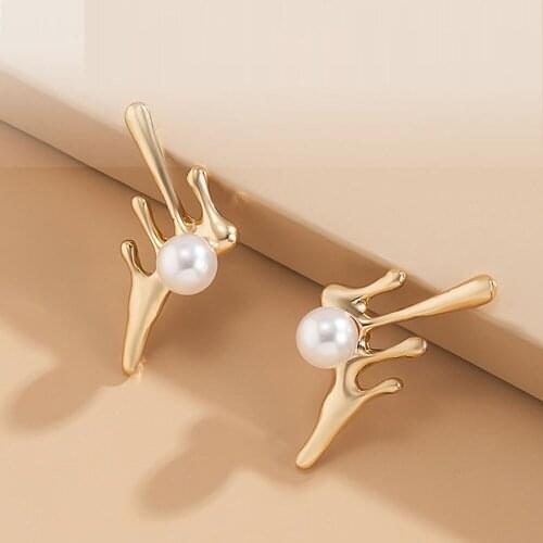 2021 Retro Personality Irregular Geometrical Earrings For Women Optical Simple Jewelry Earrings Trend Fashion Beautiful Earrings