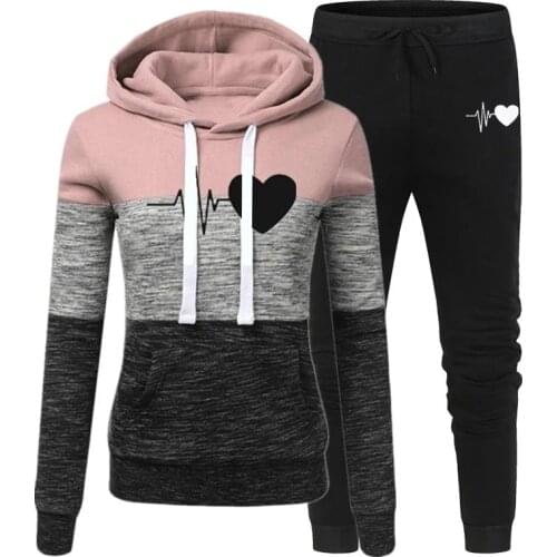 2021 Autumn Winter Casual Tracksuit Women 2 Piece Set Suit Female Hoodies+Pants Outfits New Womens Clothing Sweatshirts Suit