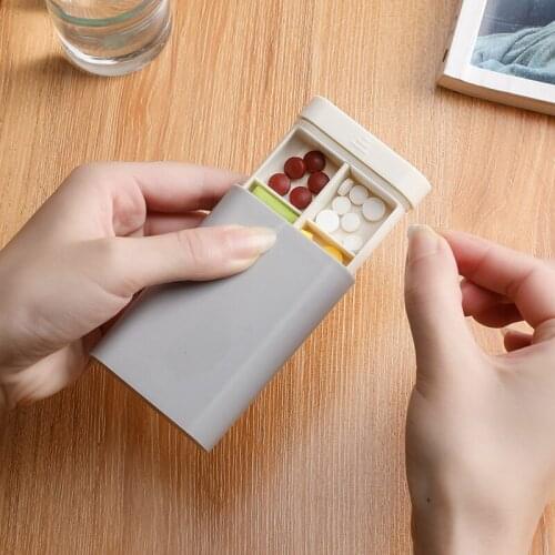 1PC 6 Grids Portable Pill Box Pillbox Dispenser Medicine Boxes Dispensing Medical Kit Organizer Mini Case Nordic Style U2