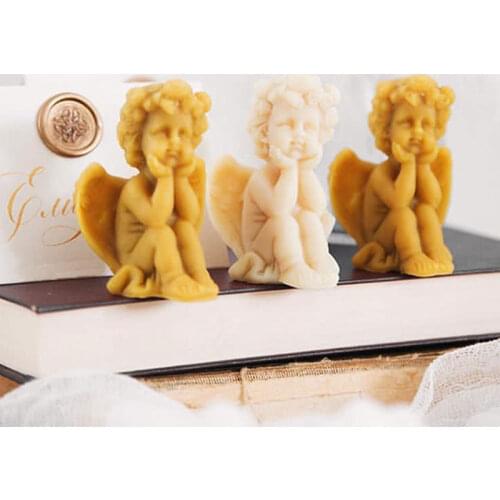 3d cute angel baby shape candle mold Aromatherapy plaster gypsum scented candle silicone wax mould