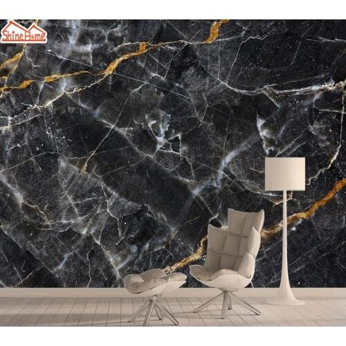3d Contact Wall Paper Papers Home Decor Photo Wallpaper Wallpapers for Living Room TV Murals Black Gold Marble 8d Silk Mural Art