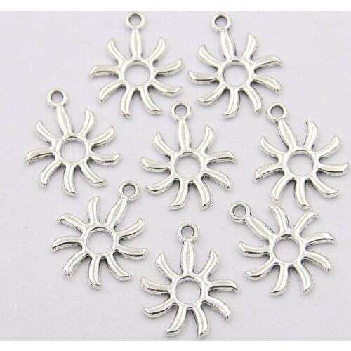 40PCS 14X18mm New Product Hollow Flower Charms Both Hands Pendant Jewelry Metal Alloy Necklace Bracelet Earrings Marking