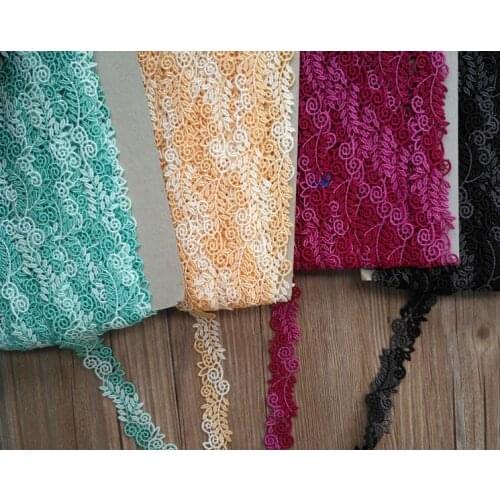 5 Yards High Quality National Style Water Soluble Flower Lace Trim Sewing DIY Crafts Women Cloth Dress Accessories Lace Fabric