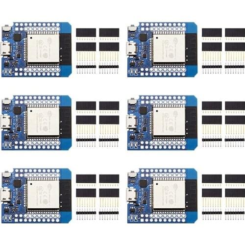 6 Pieces Development Board NodeMcu Mini D1 Module for ESP32 ESP-WROOM-32 WLAN WiFi Internet Development Board