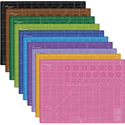 60 * 45cm A2 Cutting Board Grid Line Self-healing Cutting Board Craft Card Multicolor Double-sided Desktop Manual Cutting Pad